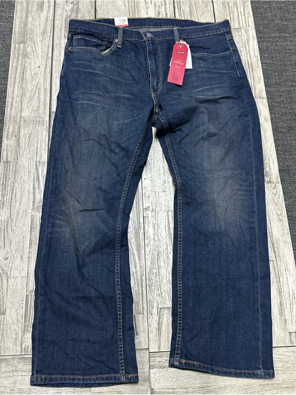 NWT Levi’s 559 Relaxed Sit At Waist Straight Fit Blue Jeans 38x30 Cotton Stretch